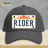 Rider California Novelty License Plate Hat Cotton / Charcoal