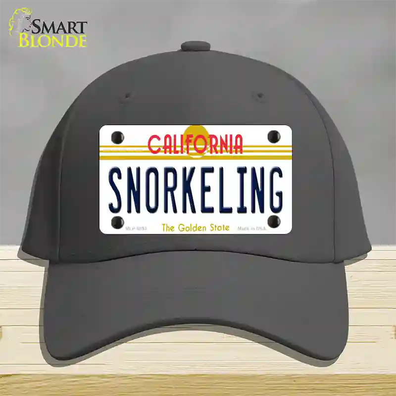 Snorkeling California Novelty License Plate Hat Cotton / Charcoal