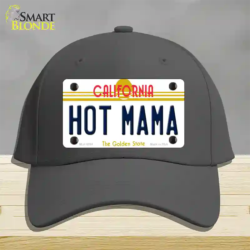 Hot Mama California Novelty License Plate Hat Cotton / Charcoal