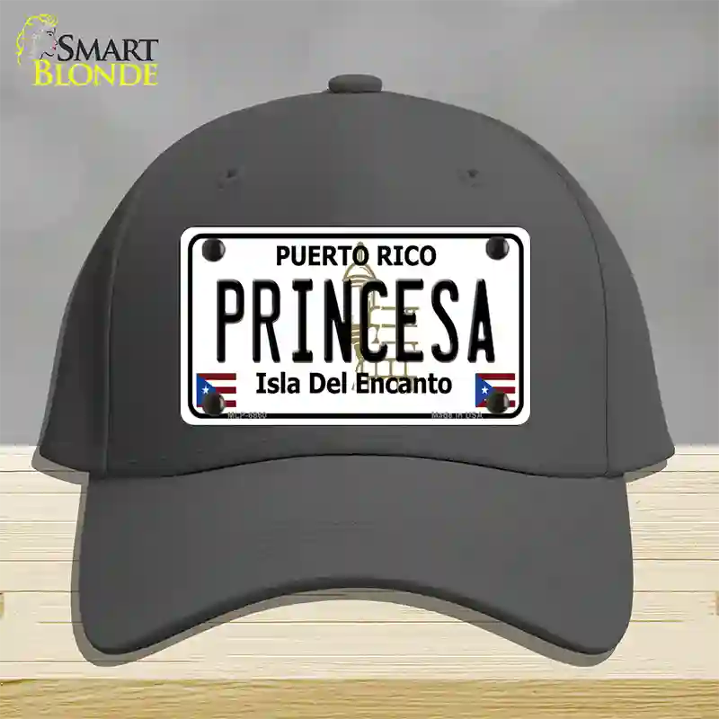 Princesa Puerto Rico Novelty License Plate Hat Cotton / Charcoal