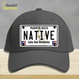 Native Puerto Rico Novelty License Plate Hat Cotton / Charcoal