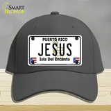 Jesus Puerto Rico Novelty License Plate Hat Cotton / Charcoal