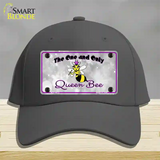 Queen Bee Purple Novelty License Plate Hat Cotton / Charcoal