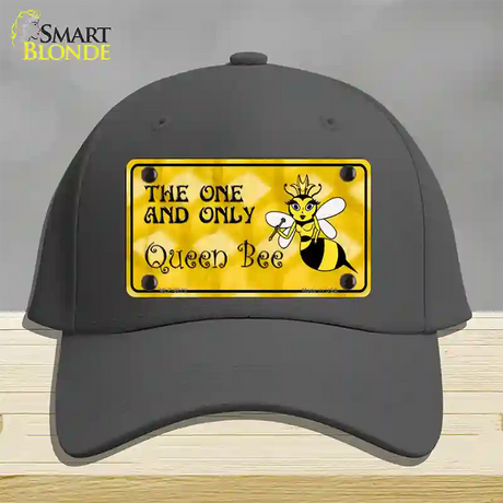 Queen Bee Yellow Novelty License Plate Hat Cotton / Charcoal