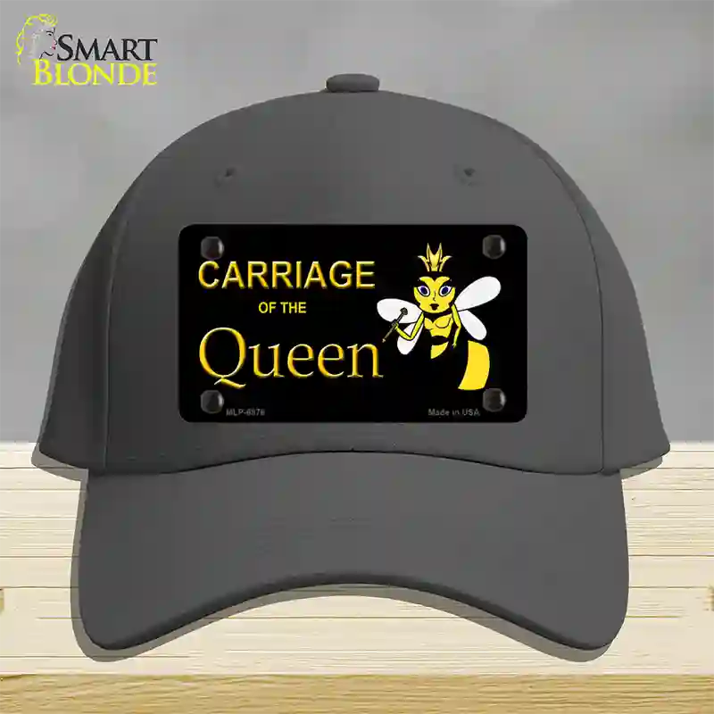 Carriage Of Queen Bee Novelty License Plate Hat Cotton / Charcoal