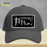 Zombie Family Black Novelty License Plate Hat Cotton / Charcoal