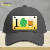 I Shamrock Beer Novelty License Plate Hat Cotton / Charcoal