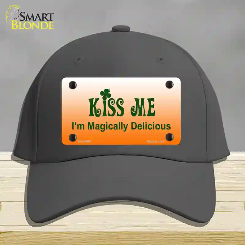 Kiss Me Novelty License Plate Hat Cotton / Charcoal