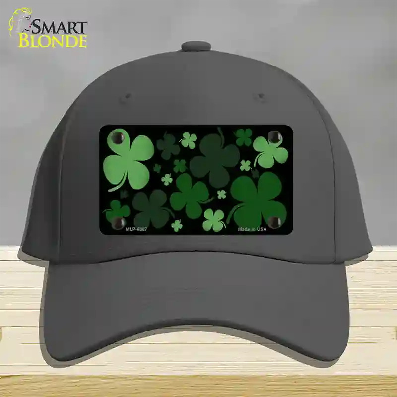 Clovers Novelty License Plate Hat Cotton / Charcoal