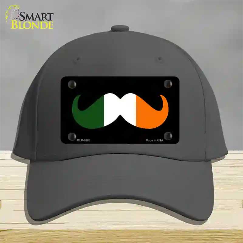 Irish Mustache Novelty License Plate Hat Cotton / Charcoal