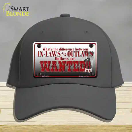 In-laws And Outlaws Novelty License Plate Hat Cotton / Charcoal