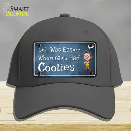 When Girls Had Cooties Novelty License Plate Hat Cotton / Charcoal