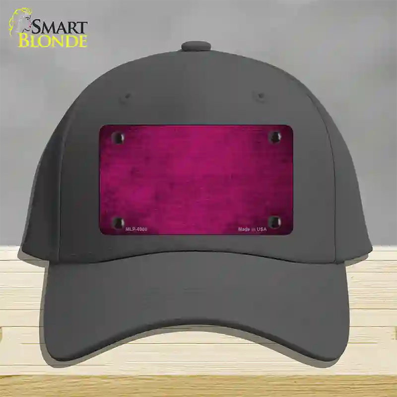 Pink Oil Rubbed Solid Novelty License Plate Hat Cotton / Charcoal