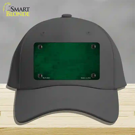 Green Oil Rubbed Solid Novelty License Plate Hat Cotton / Charcoal