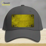 Yellow Oil Rubbed Solid Novelty License Plate Hat Cotton / Charcoal