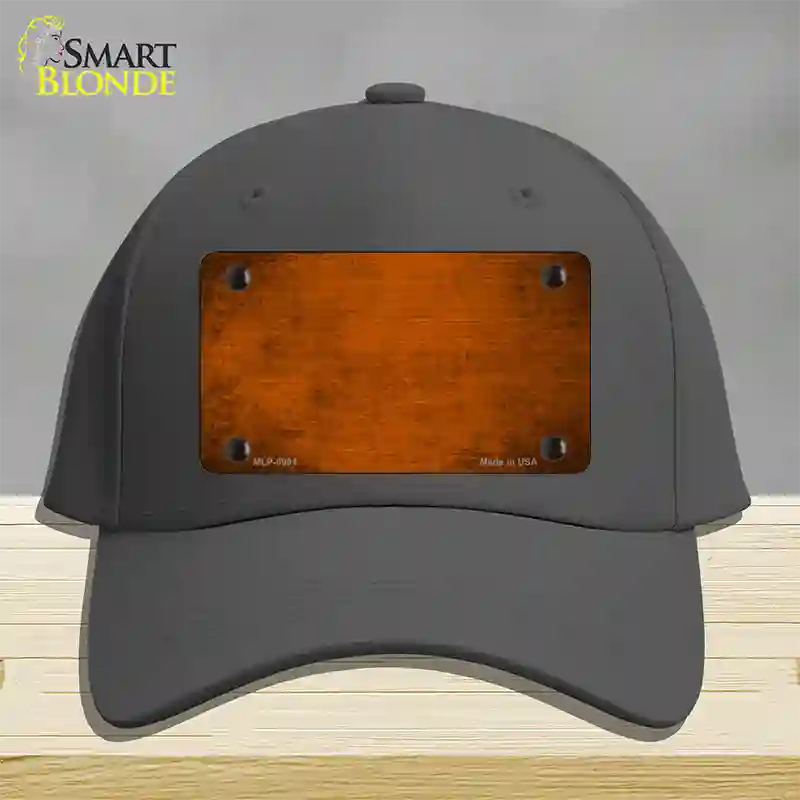 Orange Oil Rubbed Solid Novelty License Plate Hat Cotton / Charcoal