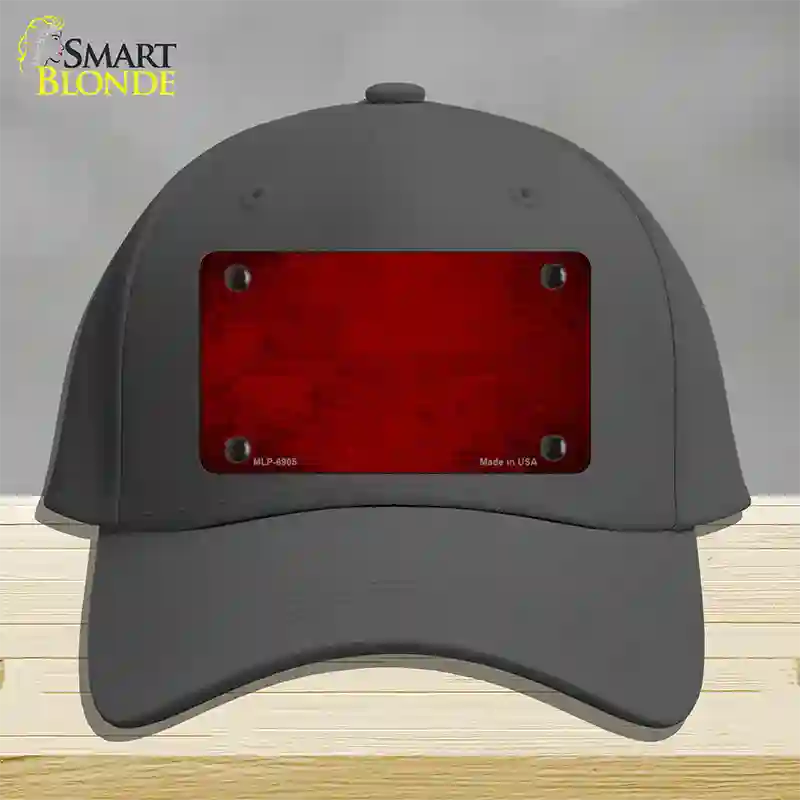 Red Oil Rubbed Solid Novelty License Plate Hat Cotton / Charcoal