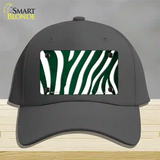 Green White Zebra Oil Rubbed Novelty License Plate Hat Cotton / Charcoal