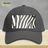 Tan White Zebra Oil Rubbed Novelty License Plate Hat Cotton / Charcoal