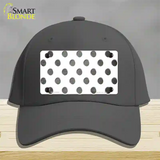 Gray White Dots Oil Rubbed Novelty License Plate Hat Cotton / Charcoal