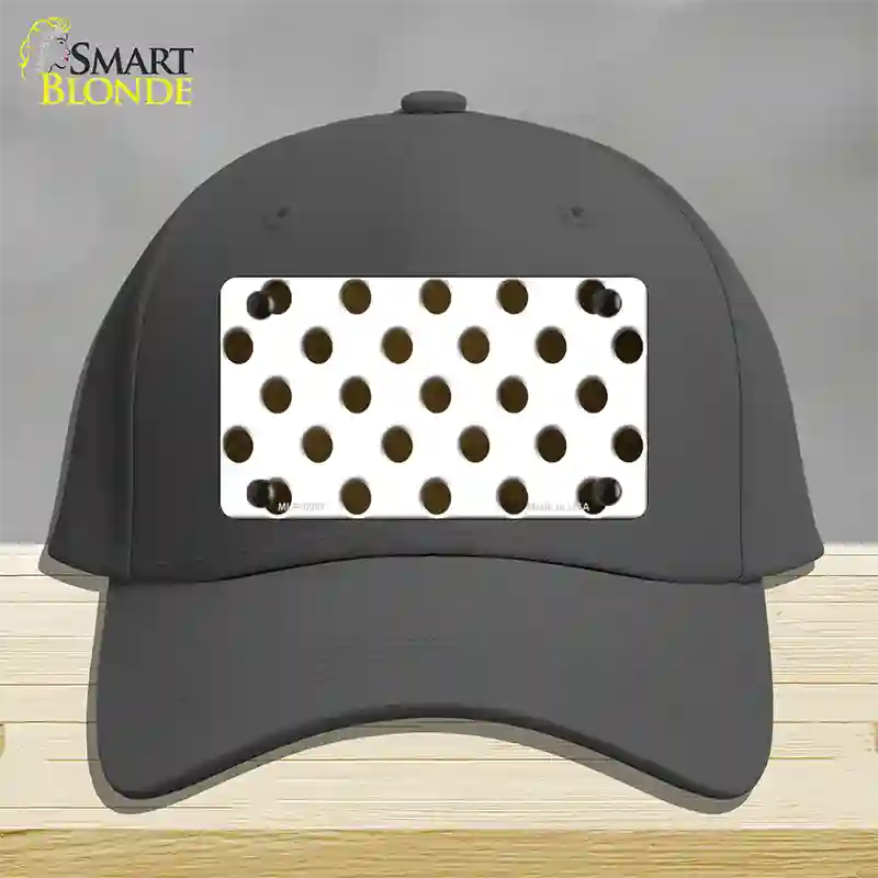 Brown White Dots Oil Rubbed Novelty License Plate Hat Cotton / Charcoal