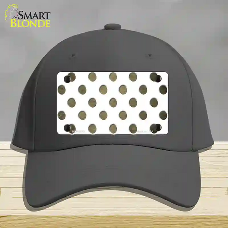 Gold White Dots Oil Rubbed Novelty License Plate Hat Cotton / Charcoal