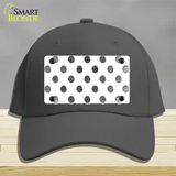 Black White Dots Oil Rubbed Novelty License Plate Hat Cotton / Charcoal