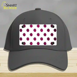 Pink White Dots Oil Rubbed Novelty License Plate Hat Cotton / Charcoal