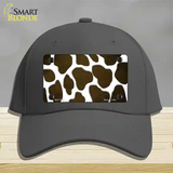 Brown White Giraffe Oil Rubbed Novelty License Plate Hat Cotton / Charcoal