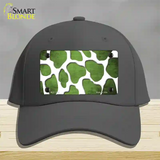 Lime Green White Giraffe Oil Rubbed Novelty License Plate Hat Cotton / Charcoal