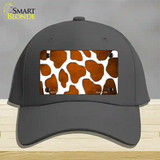 Orange White Giraffe Oil Rubbed Novelty License Plate Hat Cotton / Charcoal