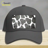 Gray White Giraffe Oil Rubbed Novelty License Plate Hat Cotton / Charcoal