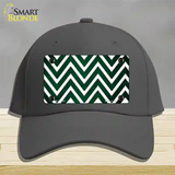 Green White Chevron Oil Rubbed Novelty License Plate Hat Cotton / Charcoal