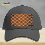 Orange White Quatrefoil Oil Rubbed Novelty License Plate Hat Cotton / Charcoal