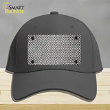 Gray White Small Chevron Oil Rubbed Novelty License Plate Hat Cotton / Charcoal