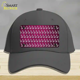 Pink White Anchor Oil Rubbed Novelty License Plate Hat Cotton / Charcoal