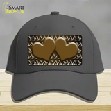 Brown White Anchor Hearts Oil Rubbed Novelty License Plate Hat Cotton / Charcoal