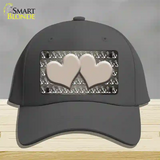 Tan White Anchor Hearts Oil Rubbed Novelty License Plate Hat Cotton / Charcoal