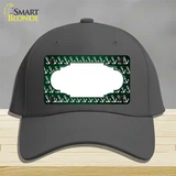 Green White Anchor Scallop Oil Rubbed Novelty License Plate Hat Cotton / Charcoal