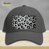 White Black Cheetah Oil Rubbed Novelty License Plate Hat Cotton / Charcoal