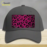 Pink Black Cheetah Oil Rubbed Novelty License Plate Hat Cotton / Charcoal