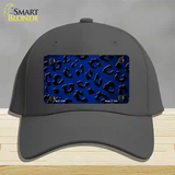 Blue Black Cheetah Oil Rubbed Novelty License Plate Hat Cotton / Charcoal