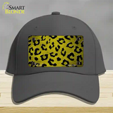 Yellow Black Cheetah Oil Rubbed Novelty License Plate Hat Cotton / Charcoal