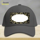 Gold Black Cheetah Scallop Oil Rubbed Novelty License Plate Hat Cotton / Charcoal