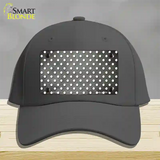 Gray White Small Dots Oil Rubbed Novelty License Plate Hat Cotton / Charcoal