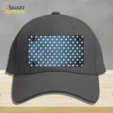 Light Blue White Small Dots Oil Rubbed Novelty License Plate Hat Cotton / Charcoal