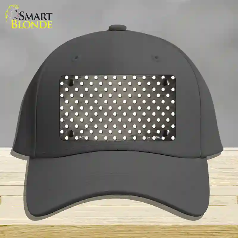 Tan White Small Dots Oil Rubbed Novelty License Plate Hat Cotton / Charcoal