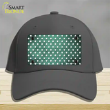 Mint White Small Dots Oil Rubbed Novelty License Plate Hat Cotton / Charcoal