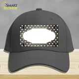 Tan White Small Dots Scallop Oil Rubbed Novelty License Plate Hat Cotton / Charcoal