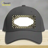 Gold White Small Dots Scallop Oil Rubbed Novelty License Plate Hat Cotton / Charcoal